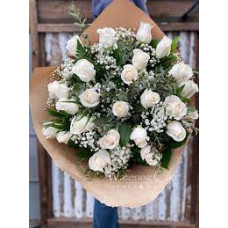 WHITE ROSES WITH GYPSOPHILA WHITE ROSES WITH GYPSOPHILA